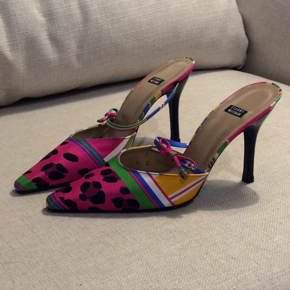 Stuart Weitzman Multicolor Patterned Mules - Picture 8 of 8